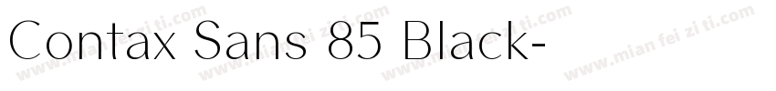 Contax Sans 85 Black字体转换